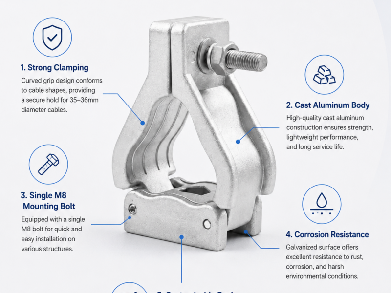 M8 36mm conductor clamp product image