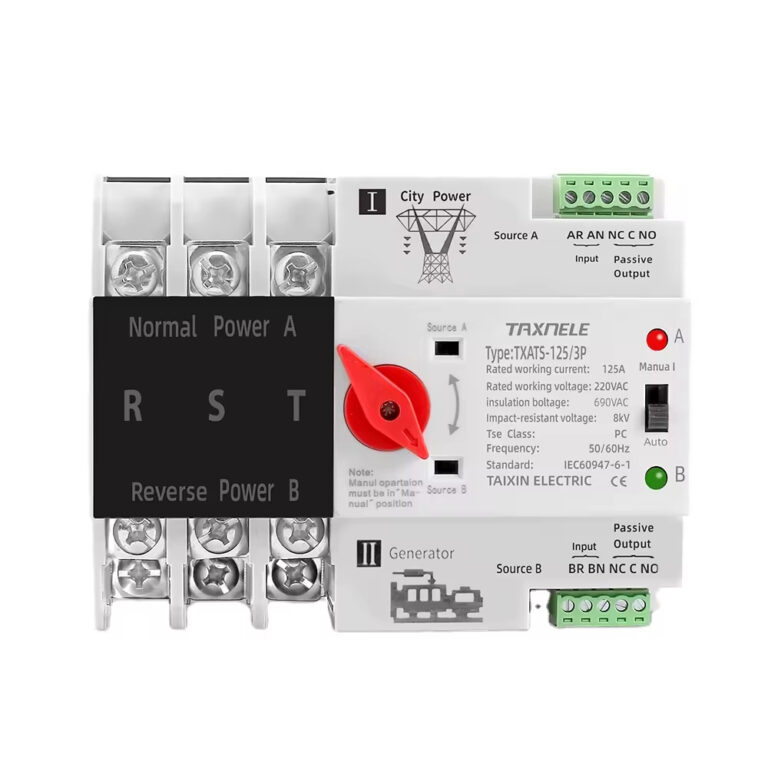 3P 3 Phase Din Rail ATS Dual Power Automatic