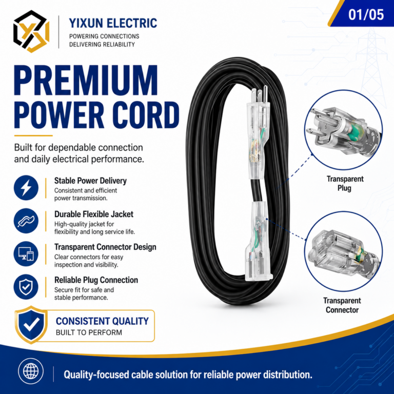 50 Ft Black Oil Resistant Extension Cord Farms Ranches