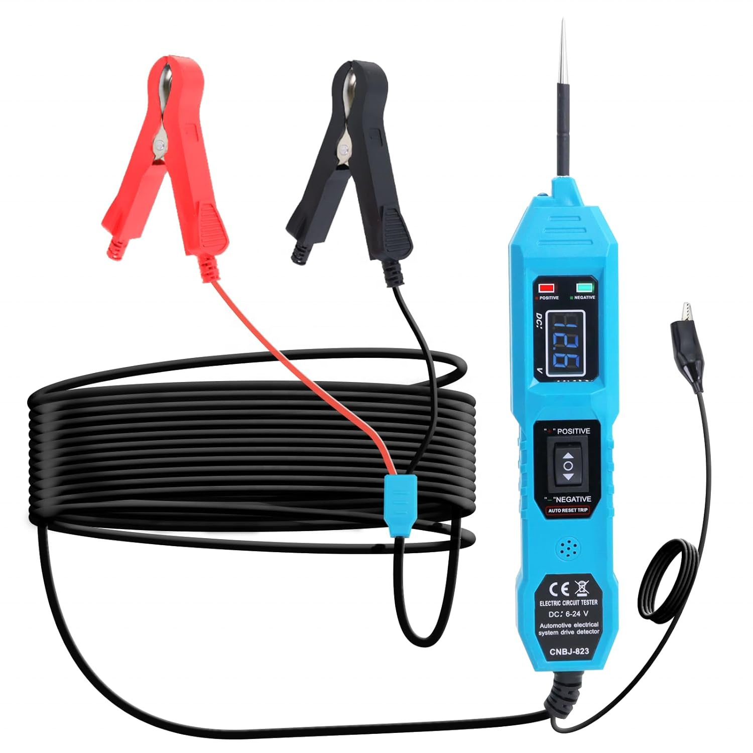 6V-36V AC/DC Digital Car Electrical Tester Multi-functional Automotive Circuit Tester Probe for Short Circuit Finder Diagnostics