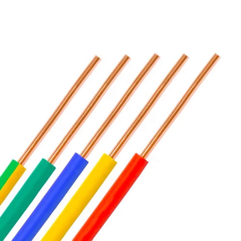 BV Single Core Solid Copper Wire 1.5-6mm² 16-10AWG PVC Insulated 70℃ 450/750V IP65 Home Electrical Cable, 100m/Roll