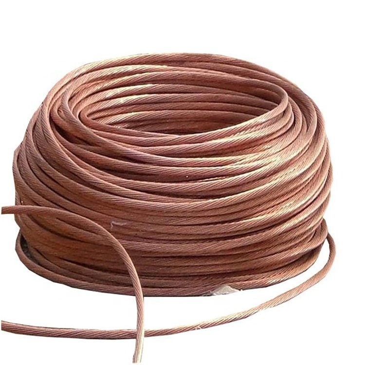 Copper Weld CCS Strand Wire Copper Clad Steel Earthing Cabe Copper Stranded 95mm2 Electric Cable Wire Earth Grounding Cable