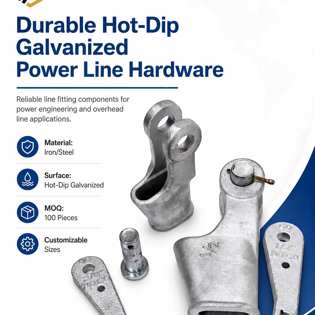 Durable Hot-Dip Galvanized Power Line Hardware for Utility Construction