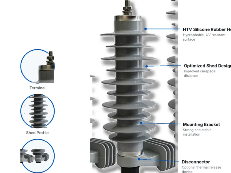 11KV ZnO Surge Arrester for Outdoor Lines — product family image