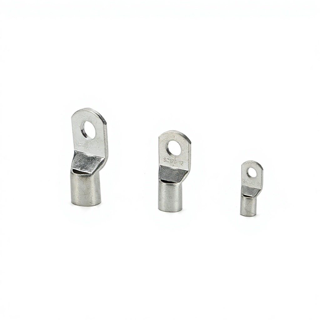 Copper Tin Plated Tubular Lug 600V Rated ISO9001 Certified DTGY Model for Overhead Transmission Line Crimping