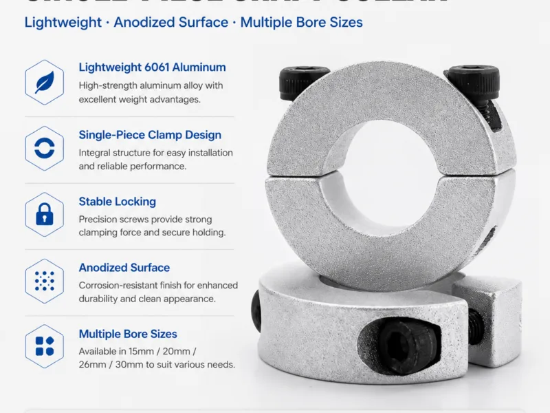 Lightweight Aluminum Alloy 6061 Single Split Shaft Collar — product family image
