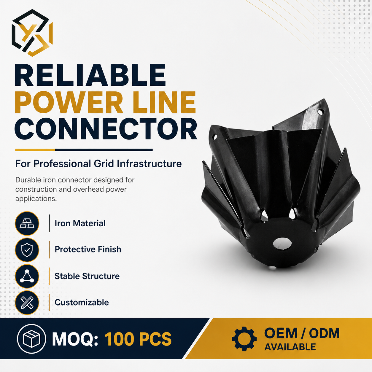Reliable Galvanized Iron Power Line Connector for Professional Grid Infrastructure