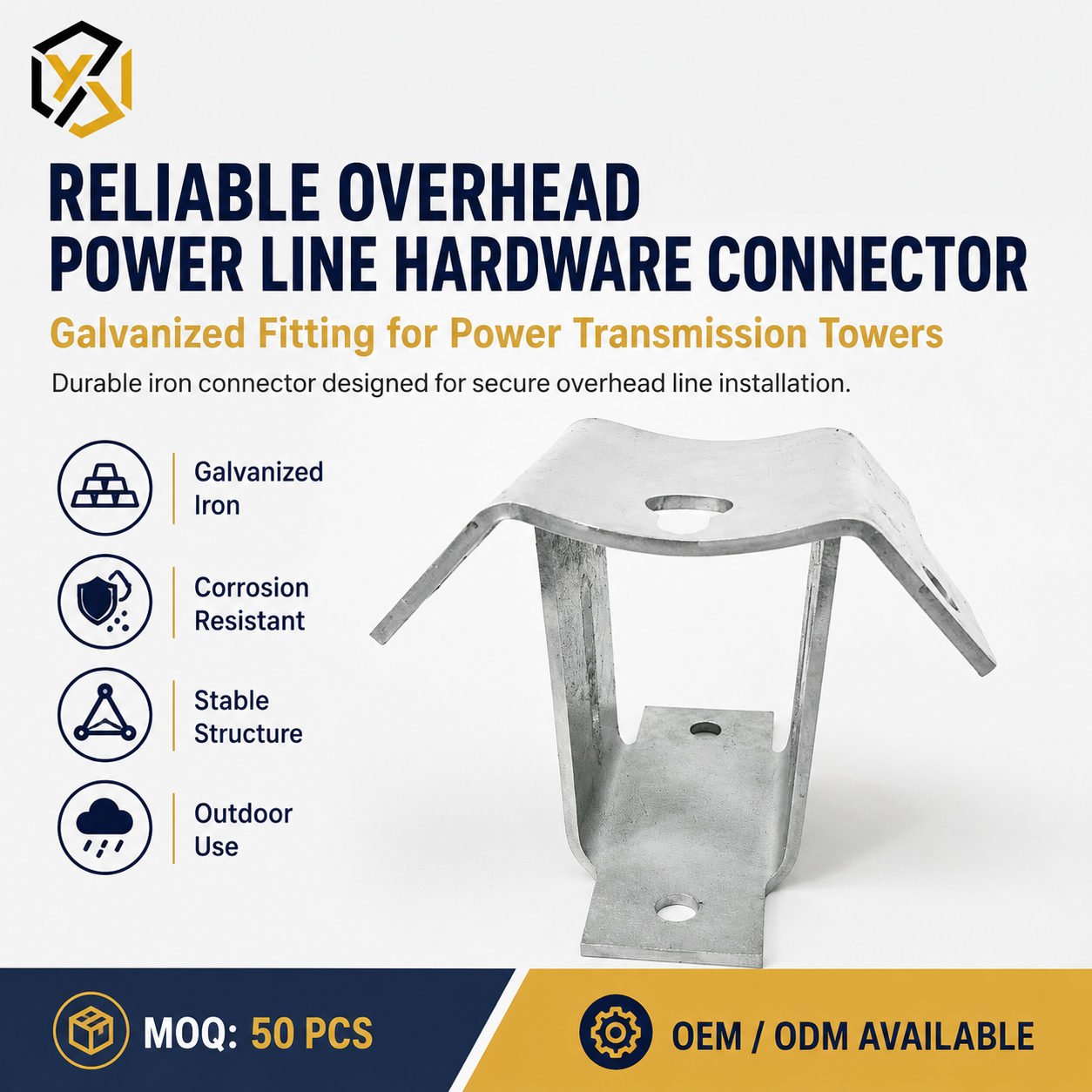 Reliable Overhead Power Line Hardware Connector for Power Transmission Towers
