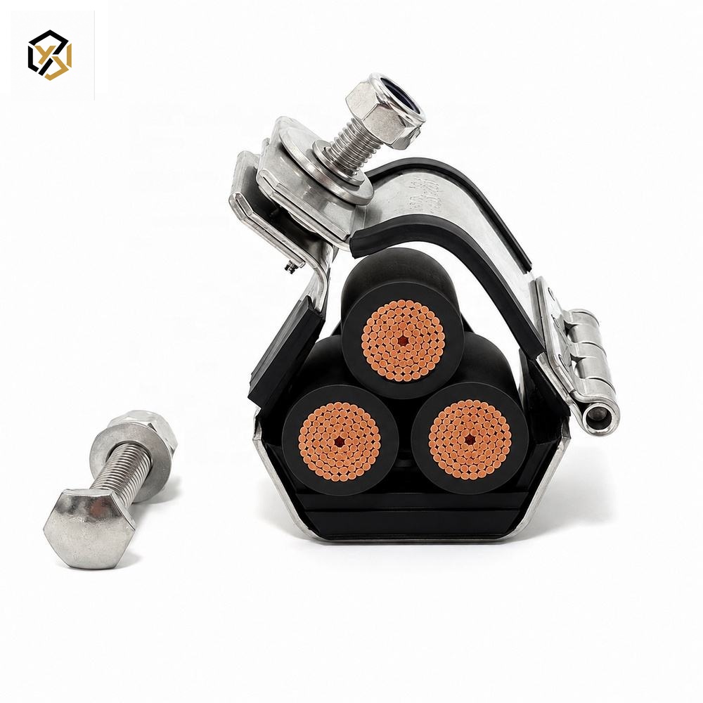 Trefoil Cable Cleat FF-T 316L Stainless Steel, IEC 61914 Adjustable Single, Quad Cleats