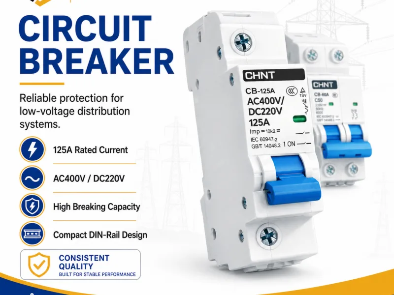 CHINT 125A DC230V Copper DC MCB 1P 2P Solar — product family image
