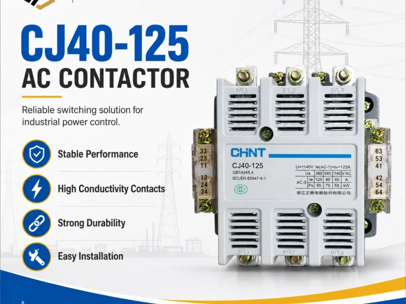 CHINT CJ40 Series 3 Phase AC Contactor 3P 160A — product family image