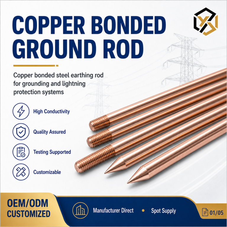 Copper Bonded Ground Rod Copper Clad Steel Earthing Rod