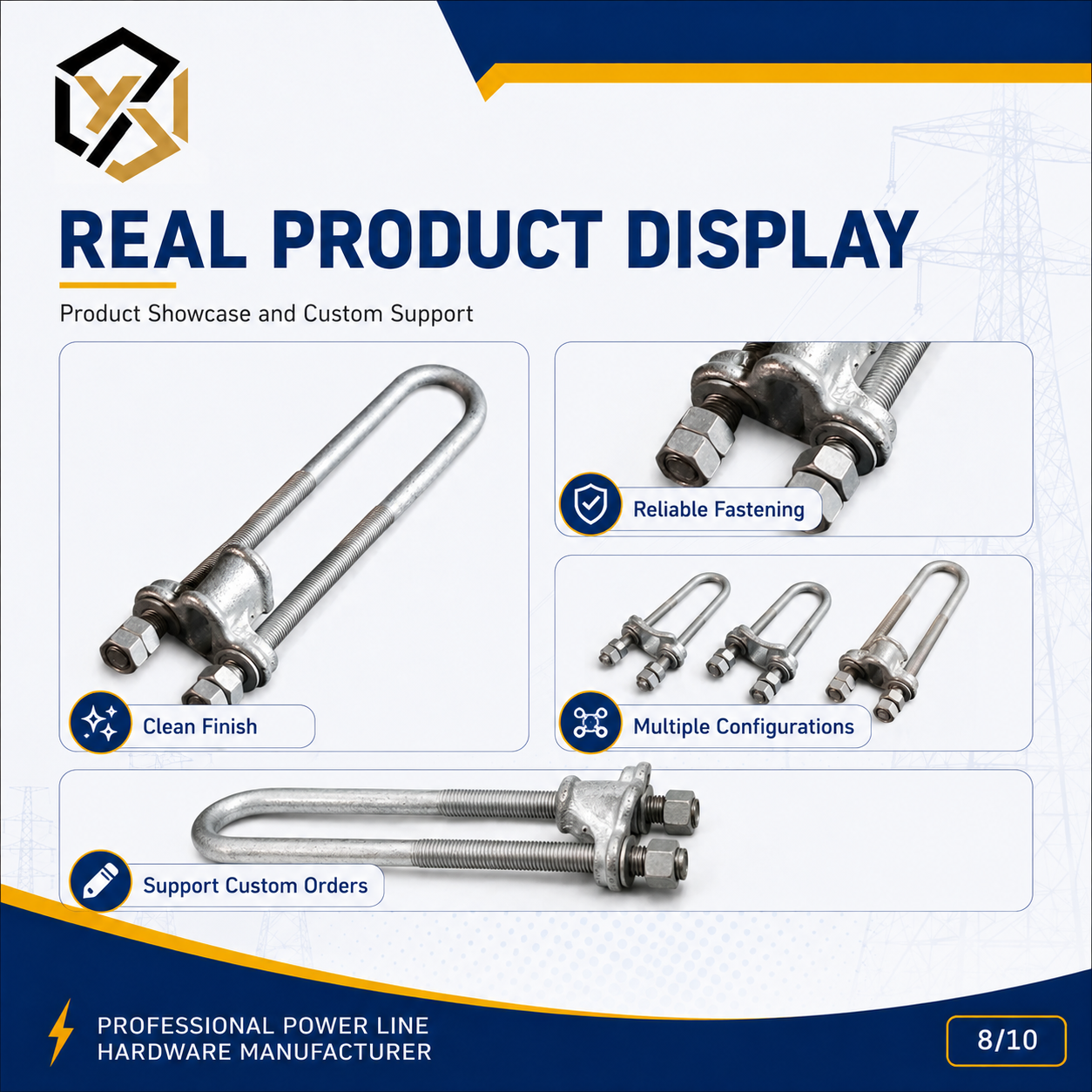 Customized Aluminum Alloy UT Strain Clamp NUT-2L Wedge-Type Electrical Hardware with Insulation Made in China