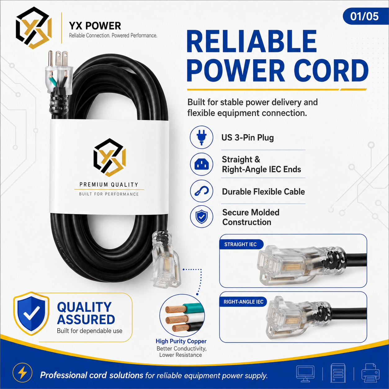 Iron Forge Cable 12 Gauge Outdoor Extension Cord 10 Ft SJTOW 12/3 Heavy Duty 3 Prong Oil Resistant Flame Retardant Lighted End