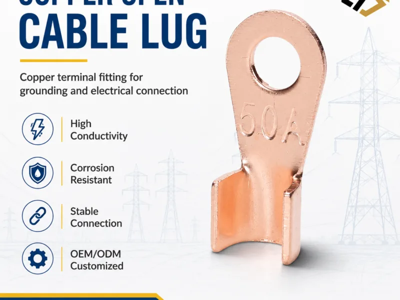 OT-30A Open Nose Brass Ring Battery Cable Connector Wire — product family image