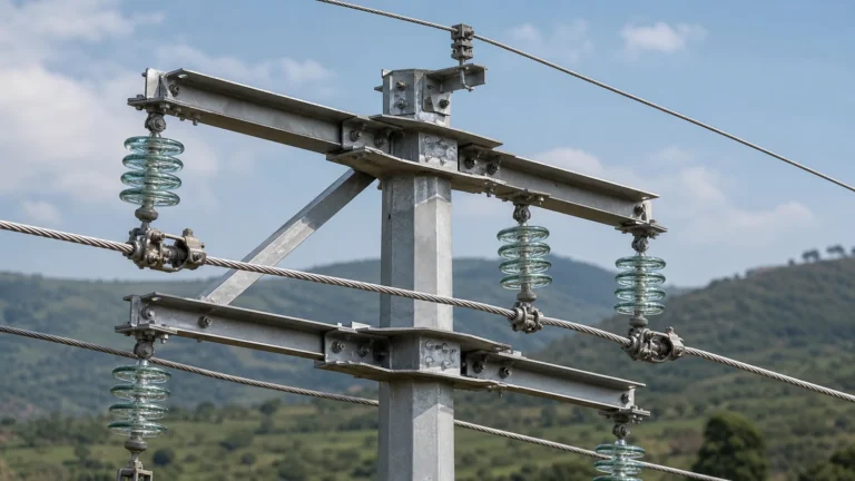 Steel Poles, Crossarms and Line Hardware: Building a Complete 30kV Pole-Top Assembly